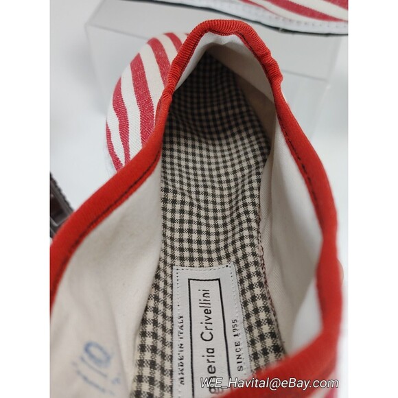 DROGHERIA CRIVELLINI WOMEN'S FURLANE SLIPPERS — RED STRIPE TYRE SOLES SIZE US 10 - Picture 16 of 16